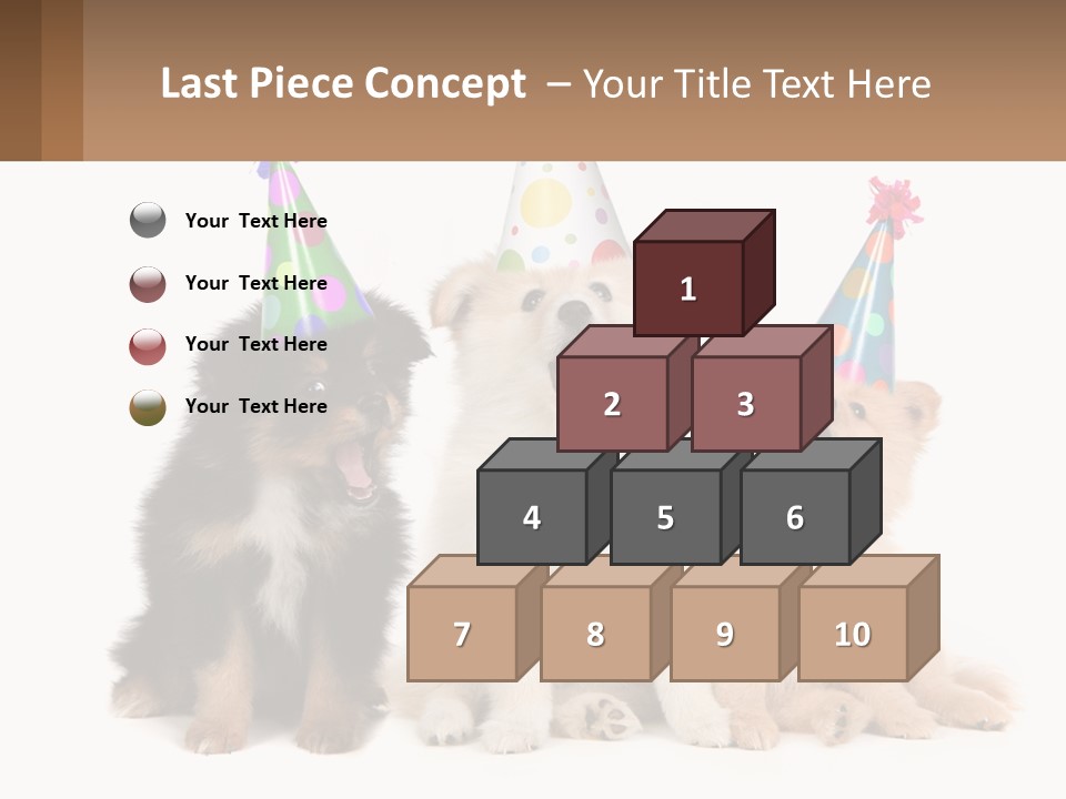 A Group Of Dogs Wearing Party Hats PowerPoint Template