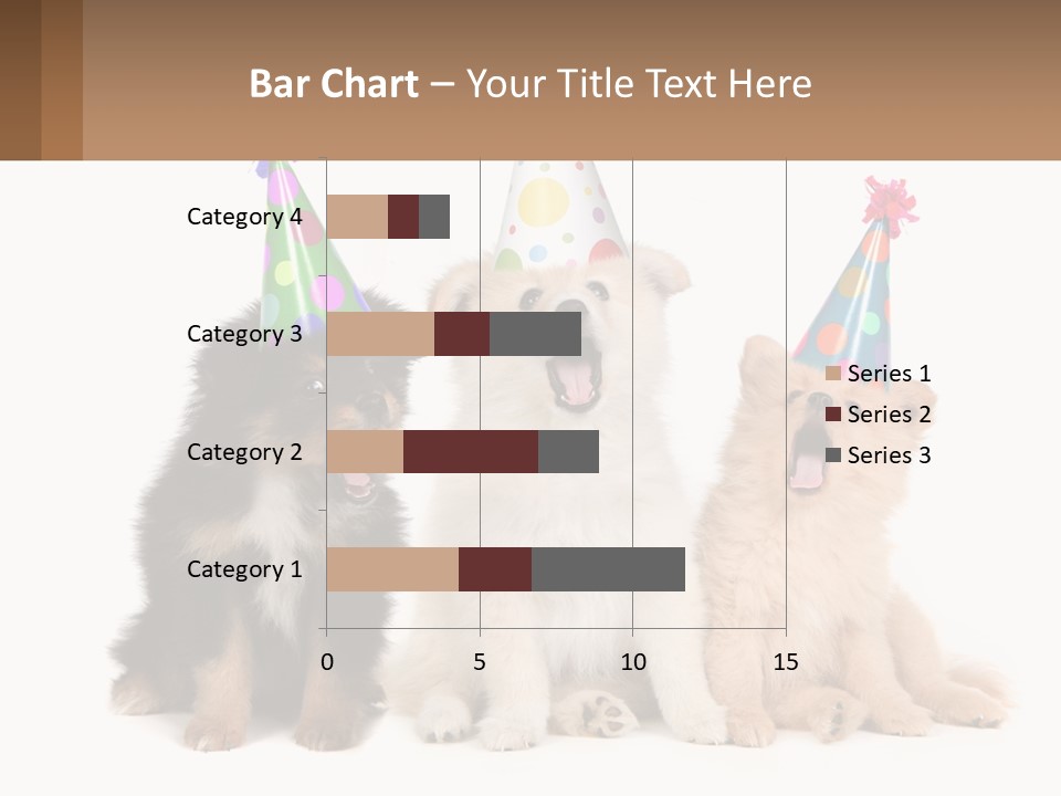 A Group Of Dogs Wearing Party Hats PowerPoint Template