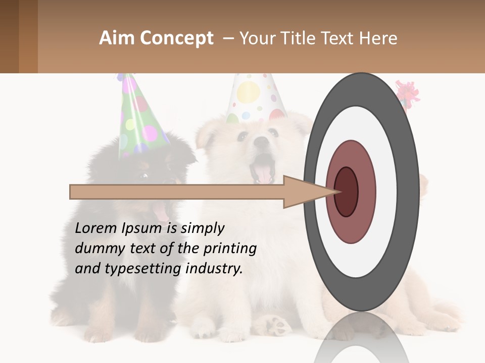 A Group Of Dogs Wearing Party Hats PowerPoint Template