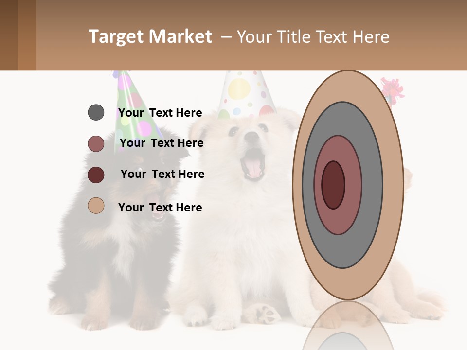 A Group Of Dogs Wearing Party Hats PowerPoint Template
