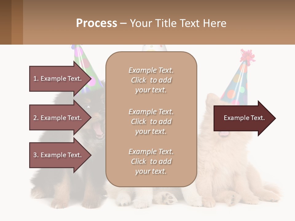 A Group Of Dogs Wearing Party Hats PowerPoint Template