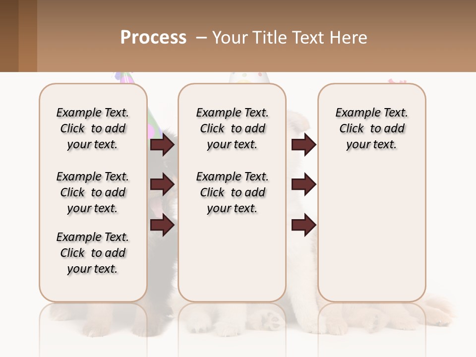 A Group Of Dogs Wearing Party Hats PowerPoint Template