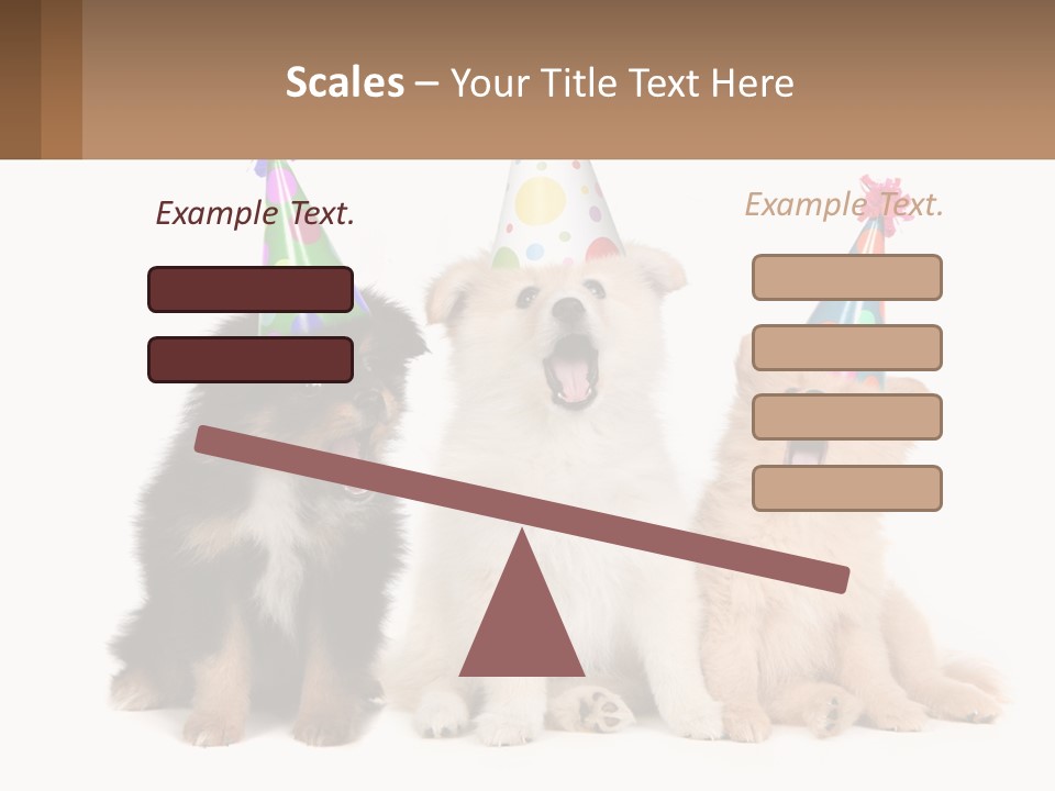 A Group Of Dogs Wearing Party Hats PowerPoint Template