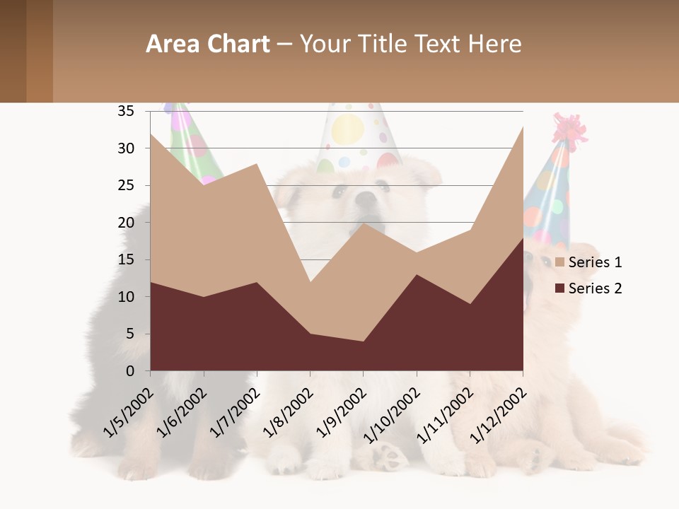 A Group Of Dogs Wearing Party Hats PowerPoint Template
