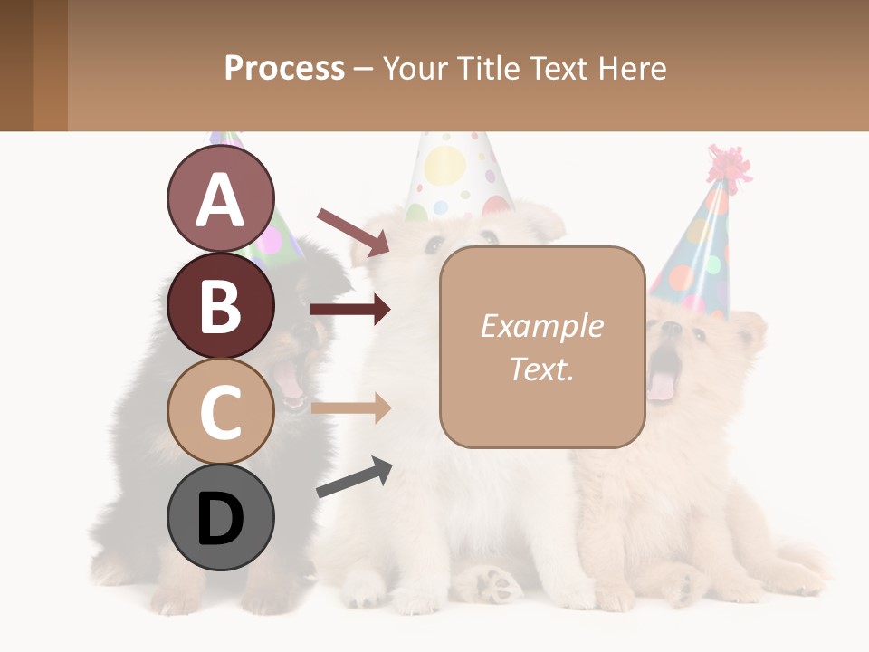 A Group Of Dogs Wearing Party Hats PowerPoint Template