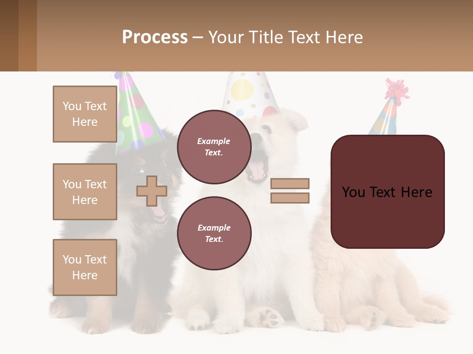 A Group Of Dogs Wearing Party Hats PowerPoint Template