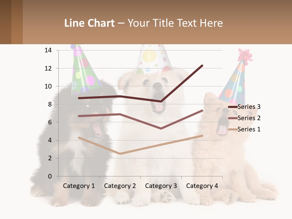 A Group Of Dogs Wearing Party Hats PowerPoint Template
