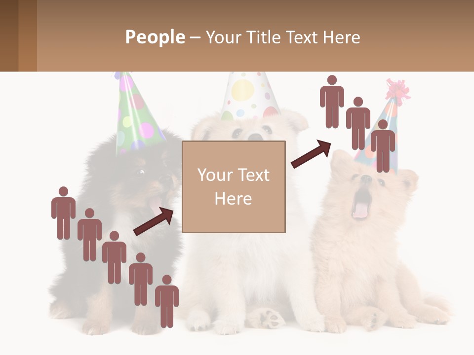 A Group Of Dogs Wearing Party Hats PowerPoint Template