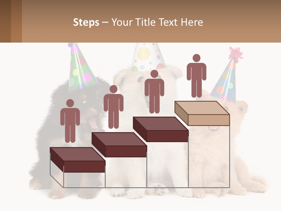 A Group Of Dogs Wearing Party Hats PowerPoint Template