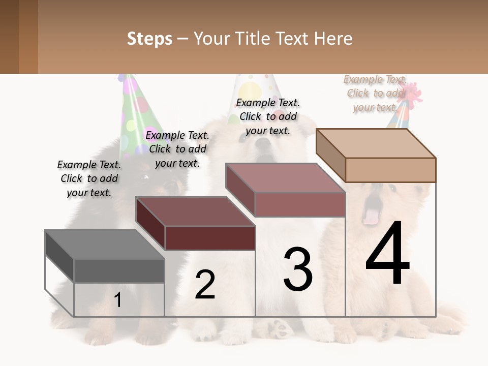 A Group Of Dogs Wearing Party Hats PowerPoint Template