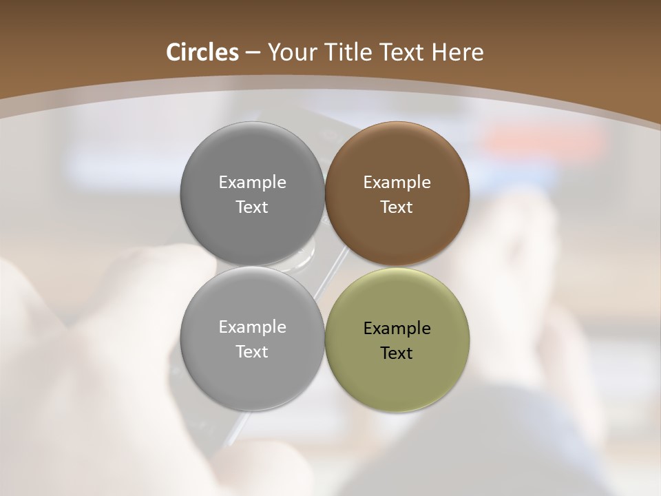 A Person Holding A Remote Control In Front Of A Television PowerPoint Template