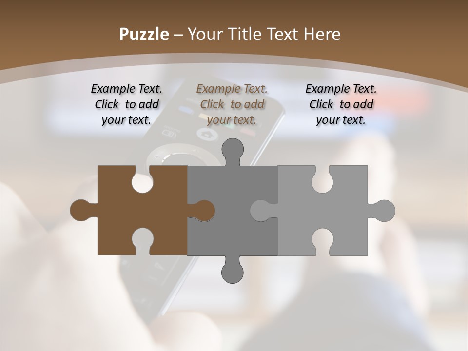 A Person Holding A Remote Control In Front Of A Television PowerPoint Template