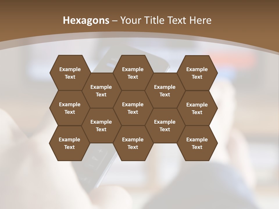 A Person Holding A Remote Control In Front Of A Television PowerPoint Template