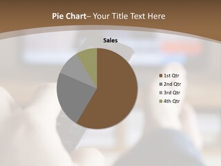 A Person Holding A Remote Control In Front Of A Television PowerPoint Template