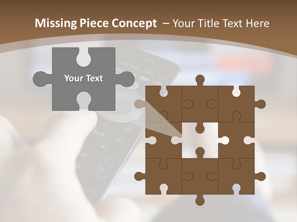 A Person Holding A Remote Control In Front Of A Television PowerPoint Template