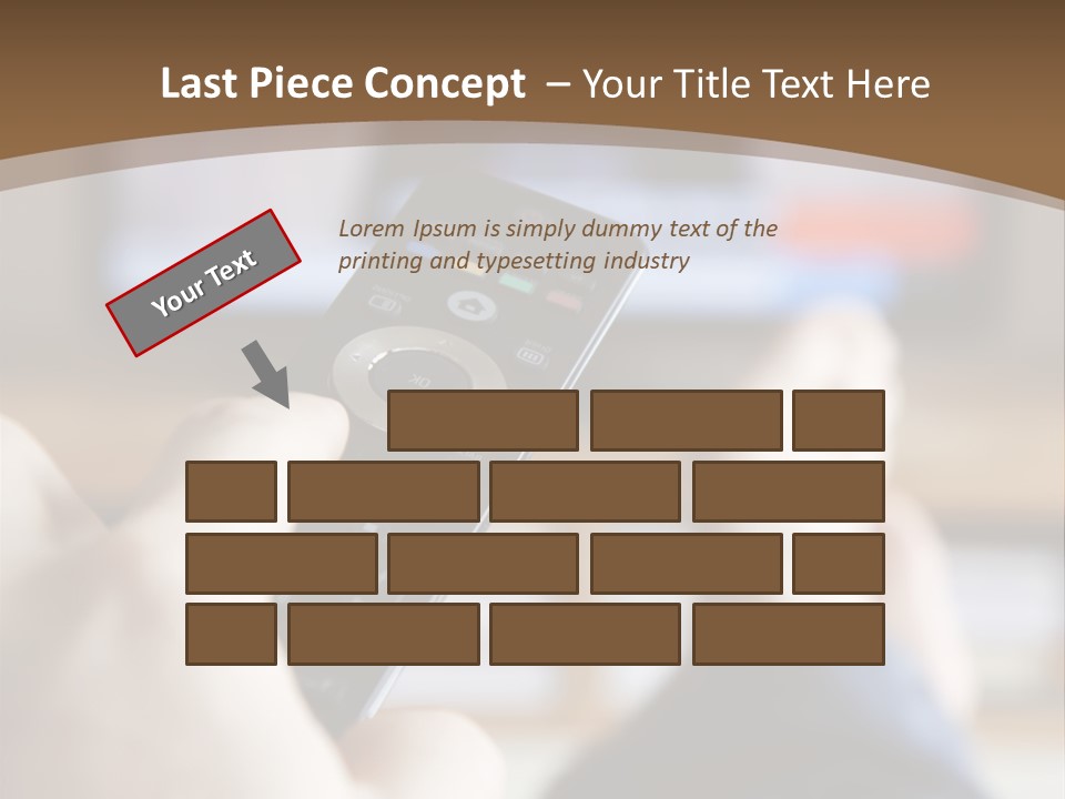 A Person Holding A Remote Control In Front Of A Television PowerPoint Template