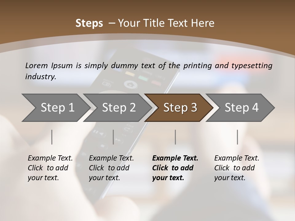 A Person Holding A Remote Control In Front Of A Television PowerPoint Template