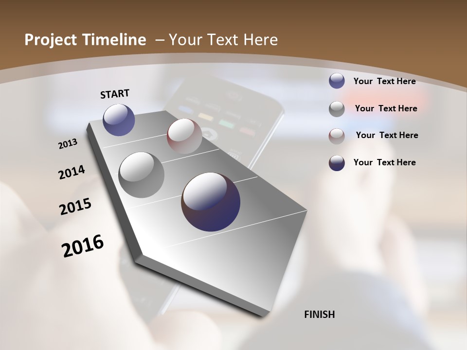 A Person Holding A Remote Control In Front Of A Television PowerPoint Template