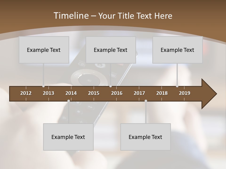 A Person Holding A Remote Control In Front Of A Television PowerPoint Template