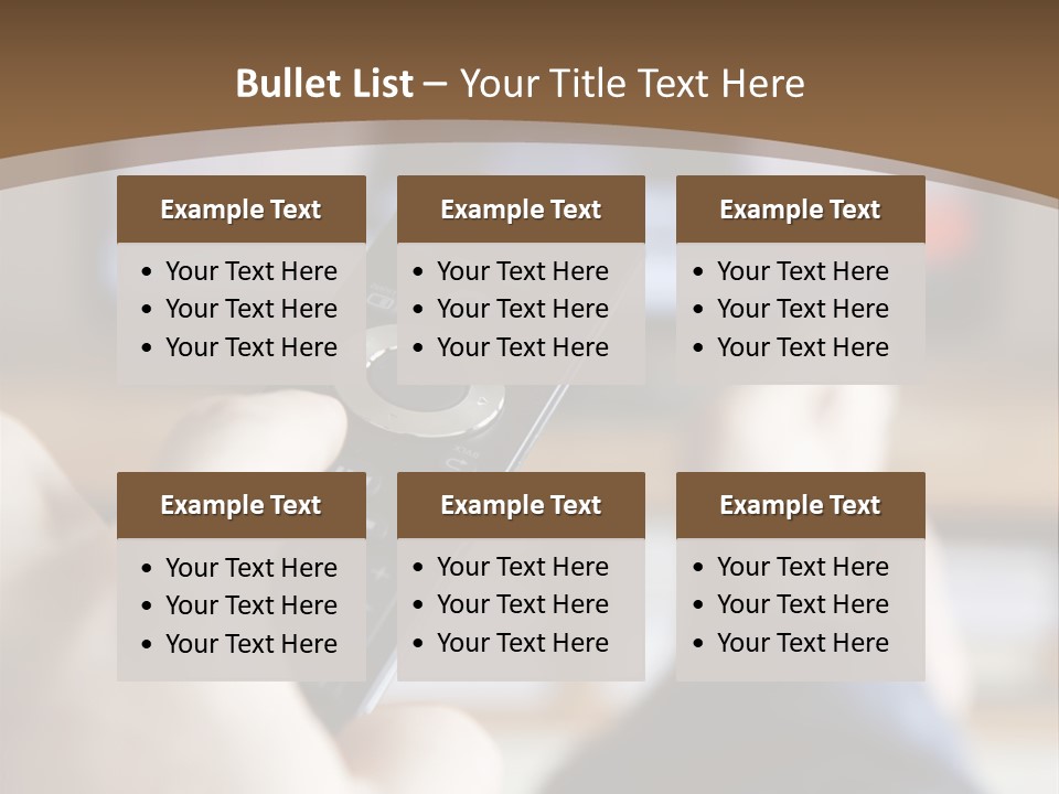 A Person Holding A Remote Control In Front Of A Television PowerPoint Template