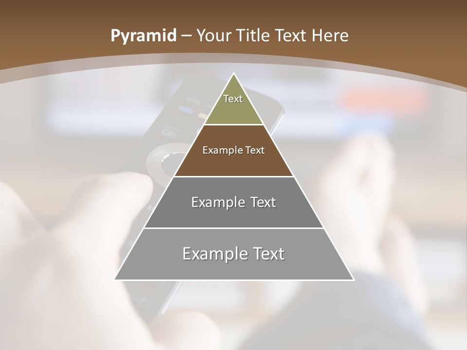 A Person Holding A Remote Control In Front Of A Television PowerPoint Template
