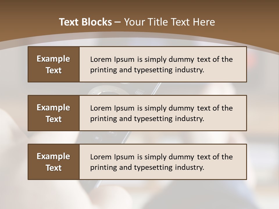 A Person Holding A Remote Control In Front Of A Television PowerPoint Template