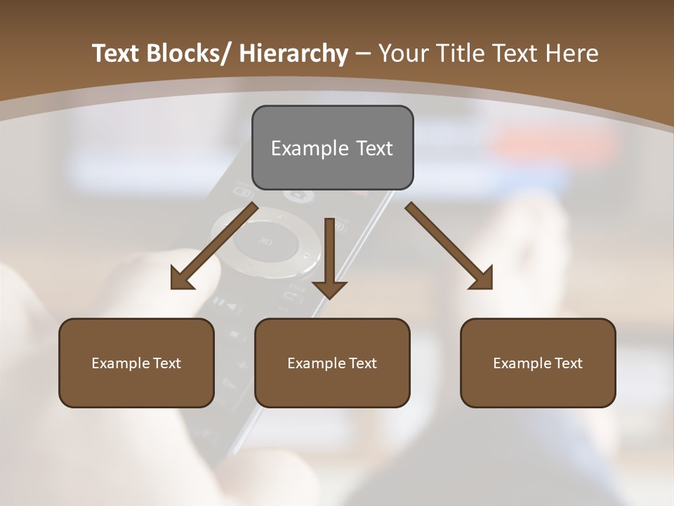 A Person Holding A Remote Control In Front Of A Television PowerPoint Template