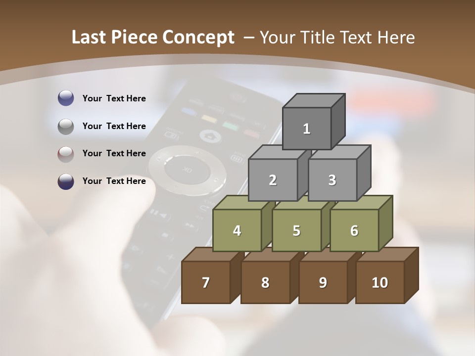 A Person Holding A Remote Control In Front Of A Television PowerPoint Template