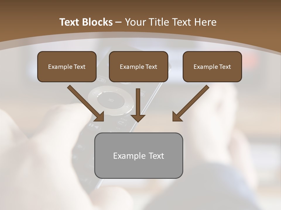 A Person Holding A Remote Control In Front Of A Television PowerPoint Template