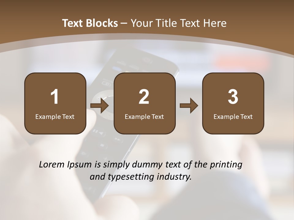 A Person Holding A Remote Control In Front Of A Television PowerPoint Template