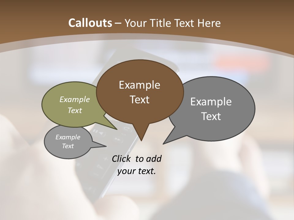 A Person Holding A Remote Control In Front Of A Television PowerPoint Template