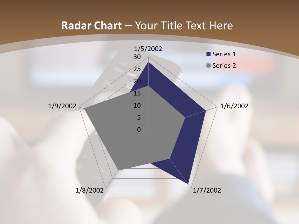 A Person Holding A Remote Control In Front Of A Television PowerPoint Template