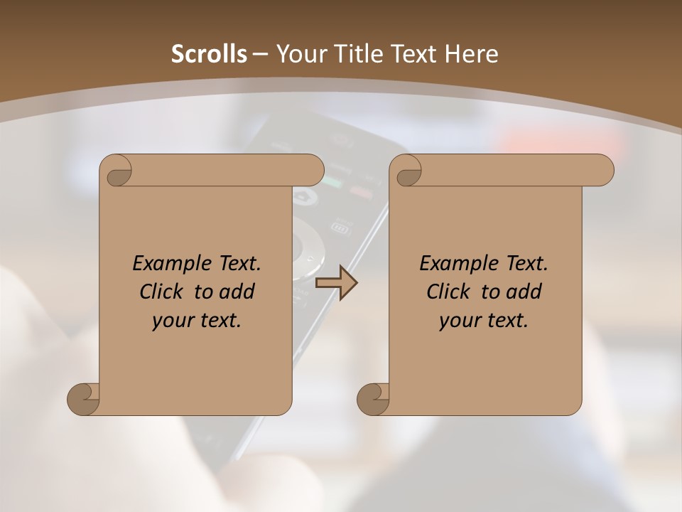 A Person Holding A Remote Control In Front Of A Television PowerPoint Template