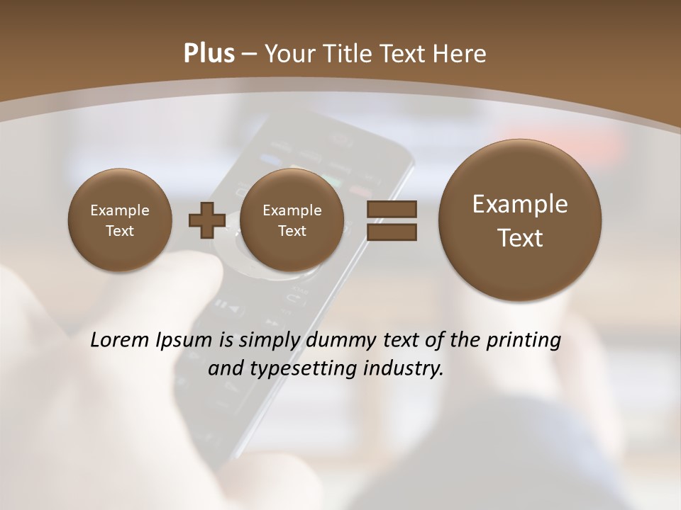 A Person Holding A Remote Control In Front Of A Television PowerPoint Template