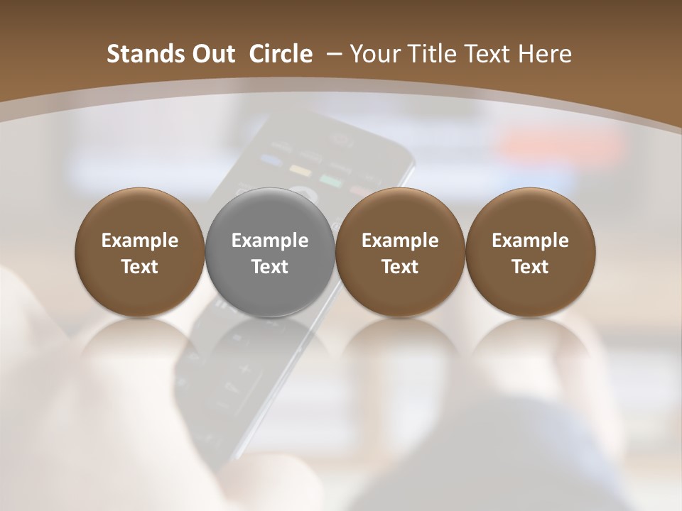 A Person Holding A Remote Control In Front Of A Television PowerPoint Template