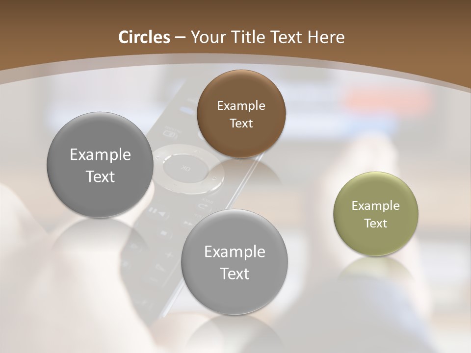 A Person Holding A Remote Control In Front Of A Television PowerPoint Template