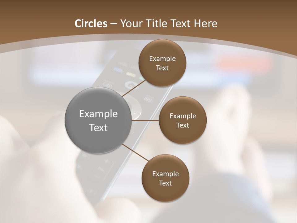 A Person Holding A Remote Control In Front Of A Television PowerPoint Template