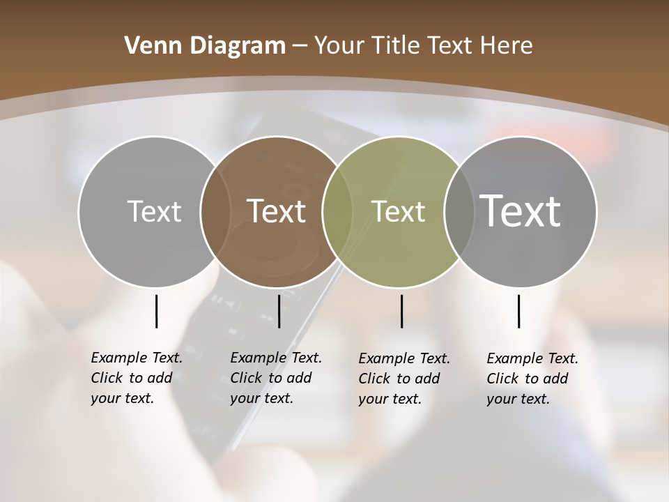 A Person Holding A Remote Control In Front Of A Television PowerPoint Template