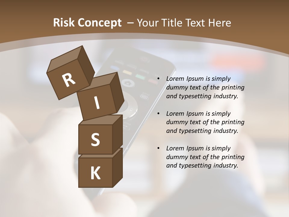 A Person Holding A Remote Control In Front Of A Television PowerPoint Template