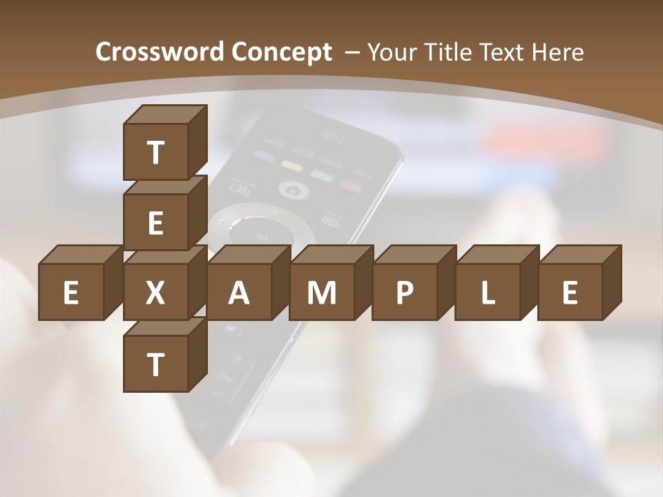 A Person Holding A Remote Control In Front Of A Television PowerPoint Template