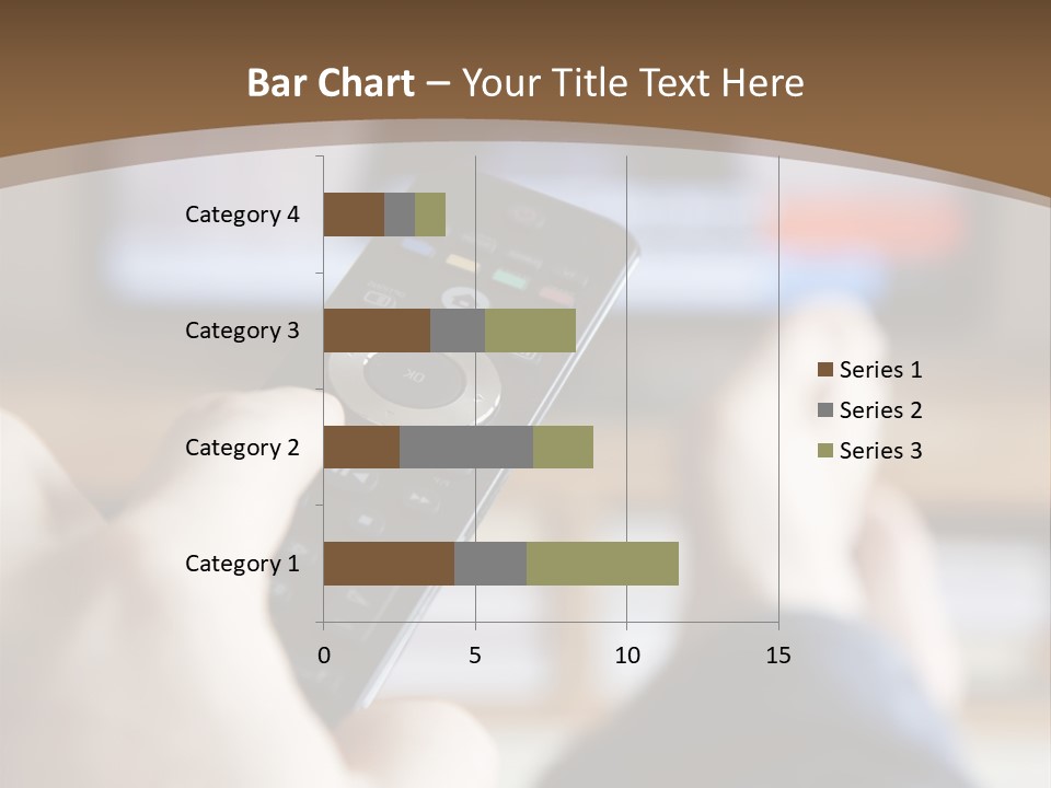 A Person Holding A Remote Control In Front Of A Television PowerPoint Template