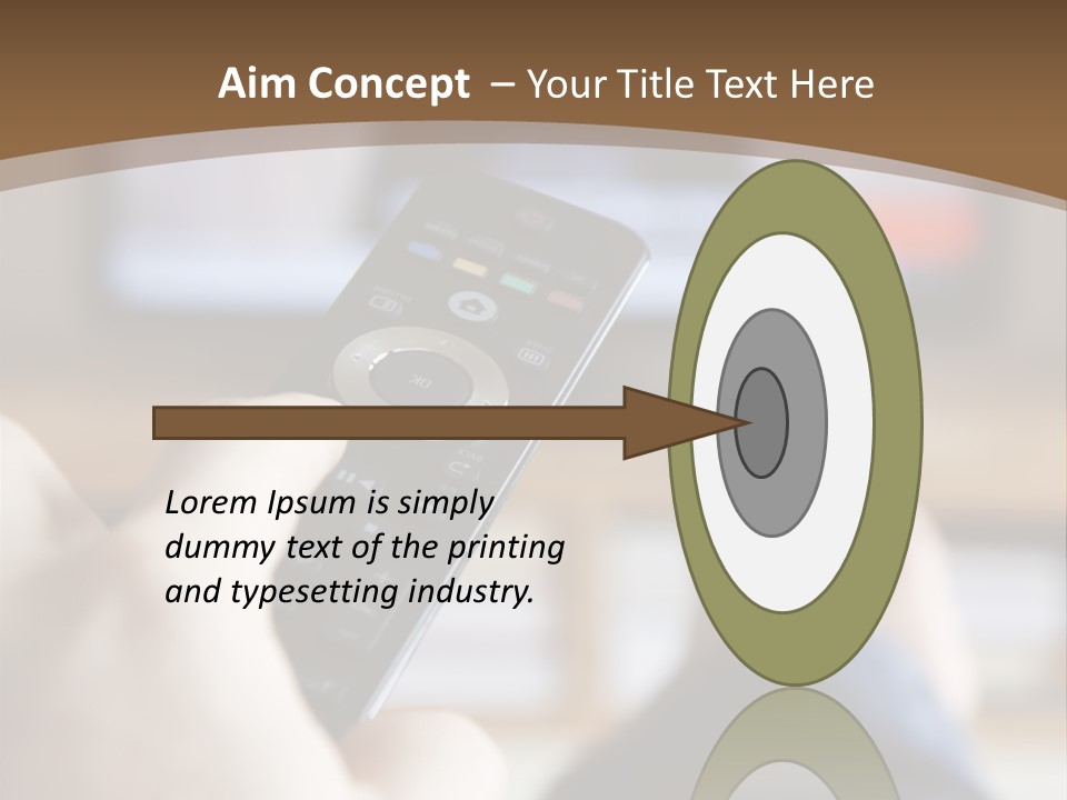 A Person Holding A Remote Control In Front Of A Television PowerPoint Template