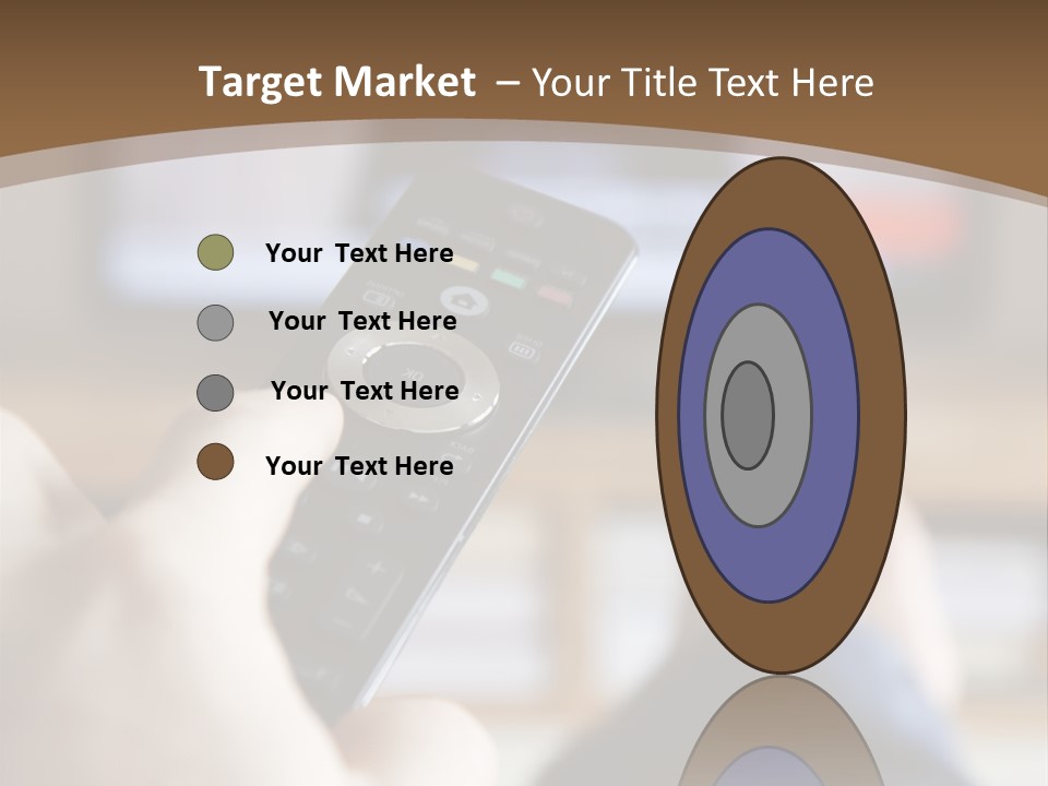 A Person Holding A Remote Control In Front Of A Television PowerPoint Template