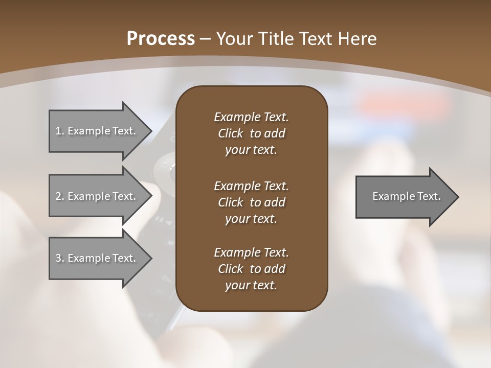 A Person Holding A Remote Control In Front Of A Television PowerPoint Template