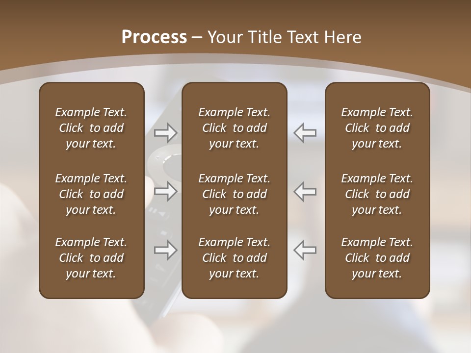A Person Holding A Remote Control In Front Of A Television PowerPoint Template