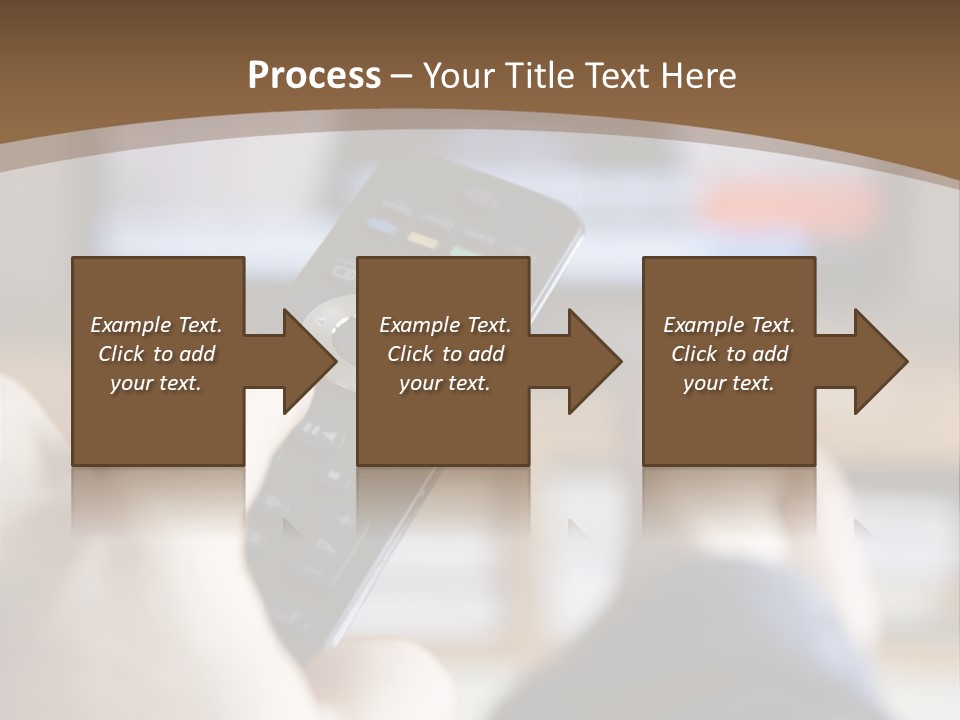 A Person Holding A Remote Control In Front Of A Television PowerPoint Template