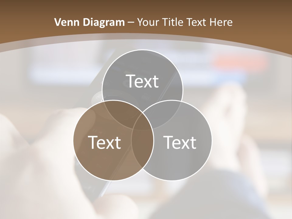 A Person Holding A Remote Control In Front Of A Television PowerPoint Template
