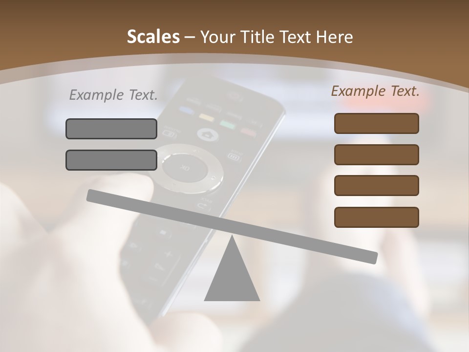 A Person Holding A Remote Control In Front Of A Television PowerPoint Template