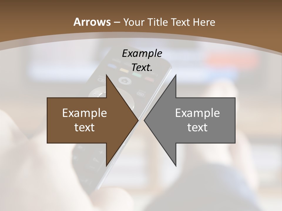 A Person Holding A Remote Control In Front Of A Television PowerPoint Template