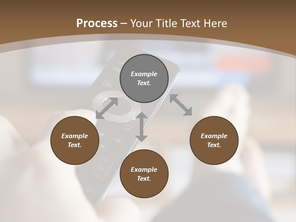 A Person Holding A Remote Control In Front Of A Television PowerPoint Template